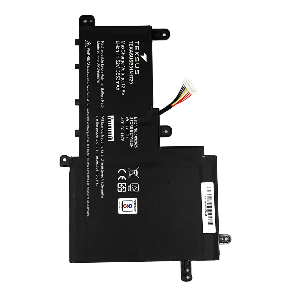 Teksus Laptop Battery Compatible For Asus X530 | B31N1729 view 3
